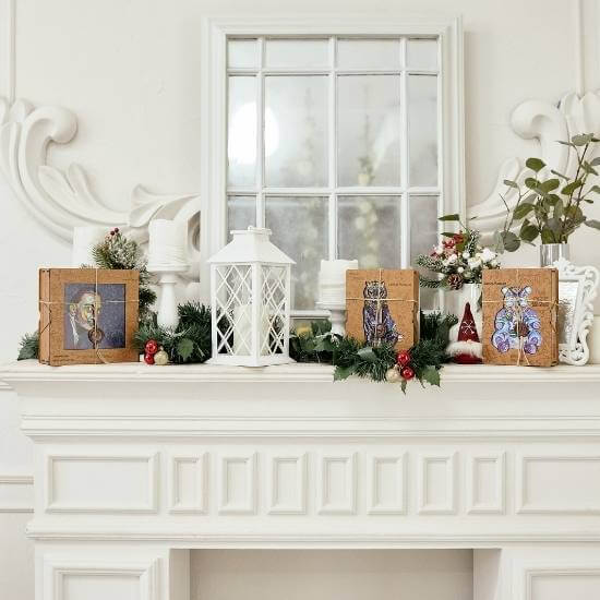 Chimenea Navidad puzzles de madera