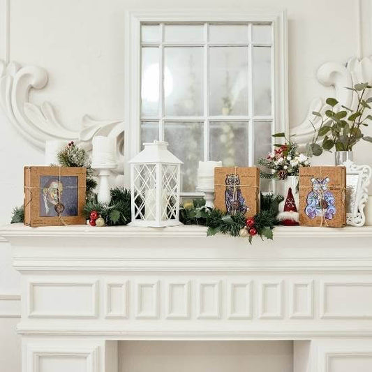 Chimenea Navidad puzzles de madera