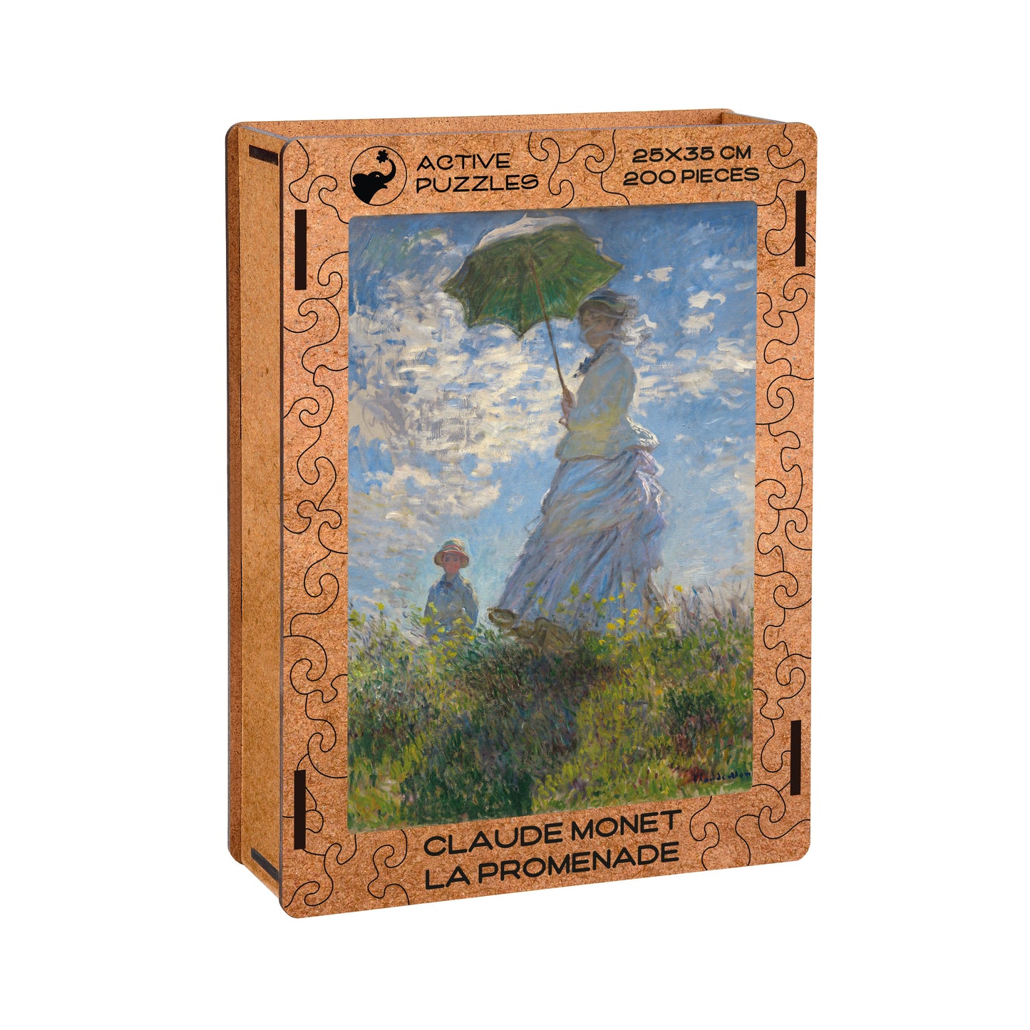 Claude Monet Woman with a Paraso Wooden Puzzle Active Puzzles