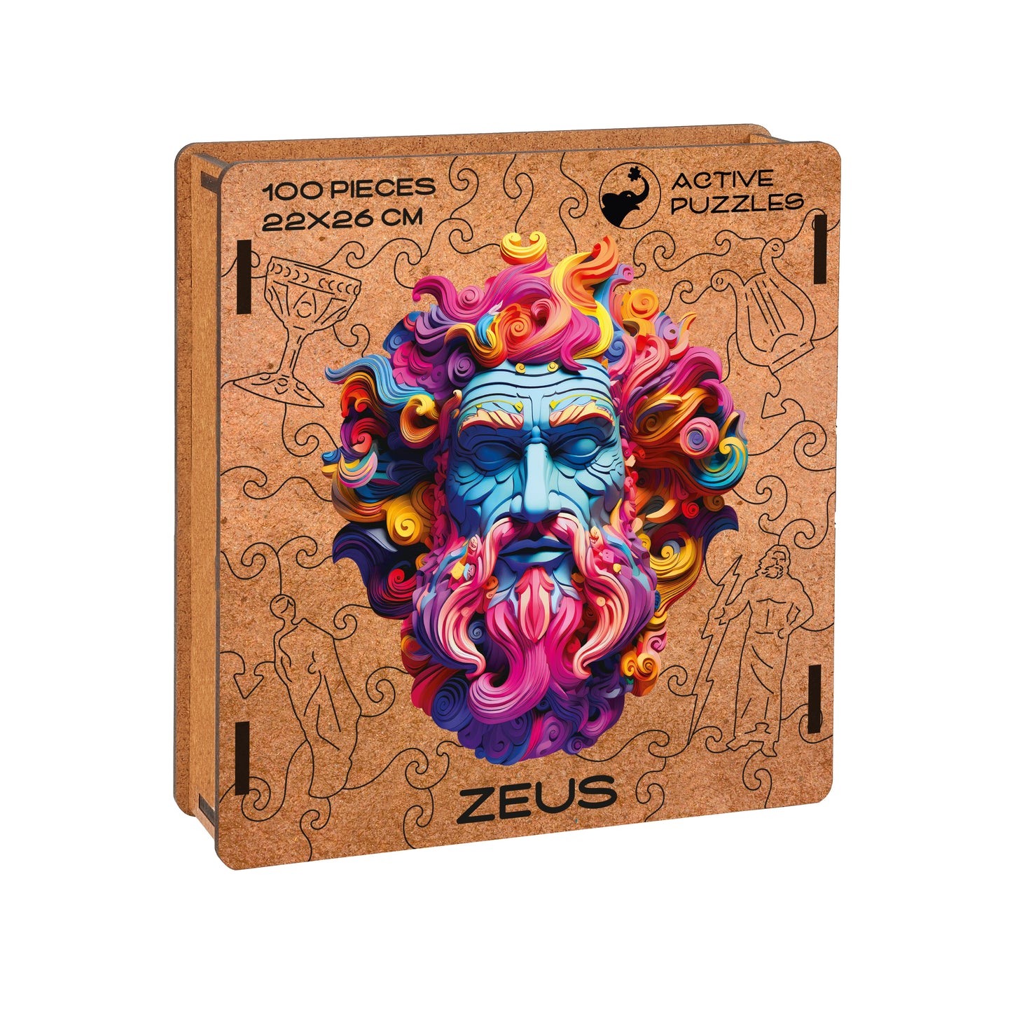 Zeus Wooden Puzzle - Engage with Mythical Decor Active Puzzles