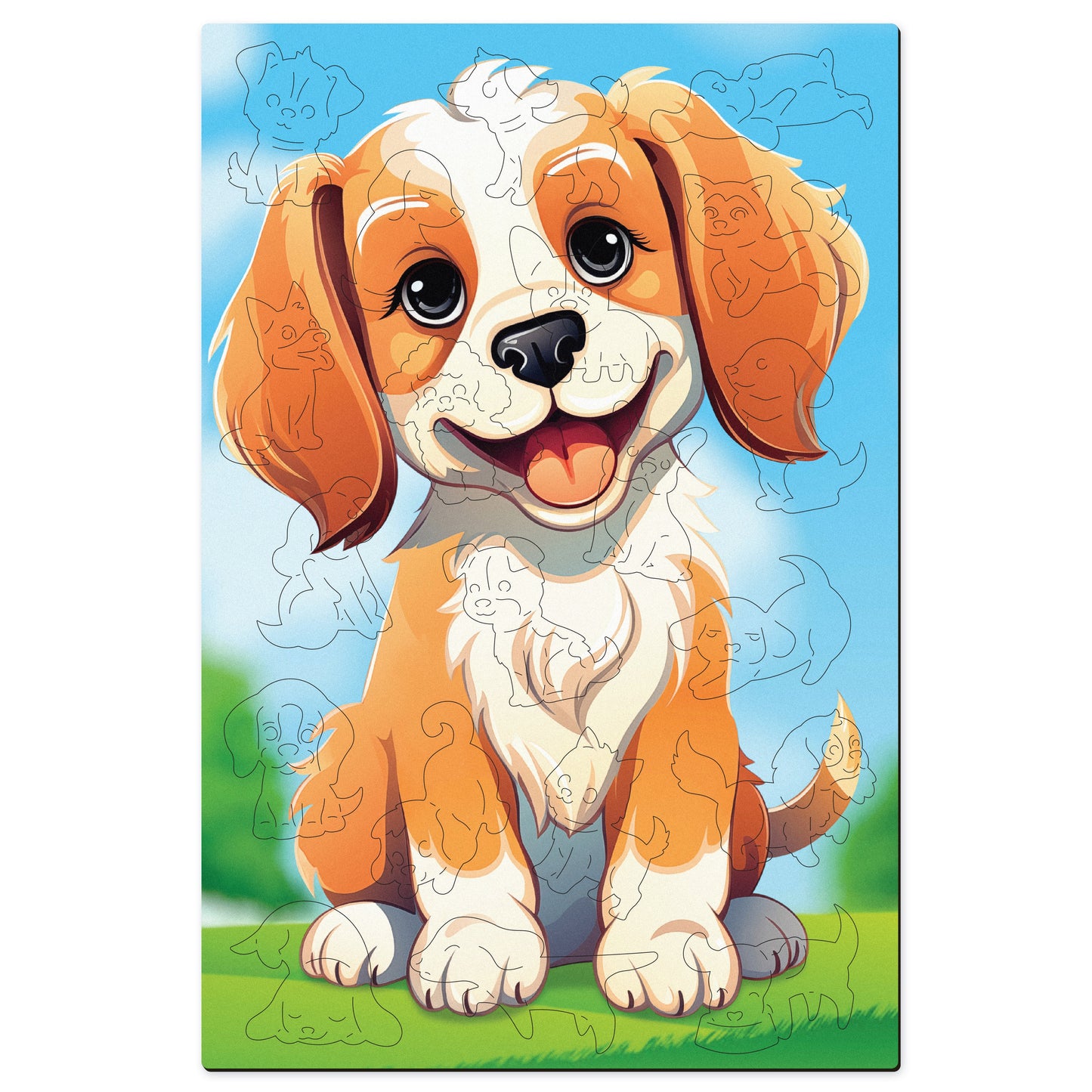 Curious Puppy 🐶 Wooden Puzzle - Fun Learning Toy Active Puzzles