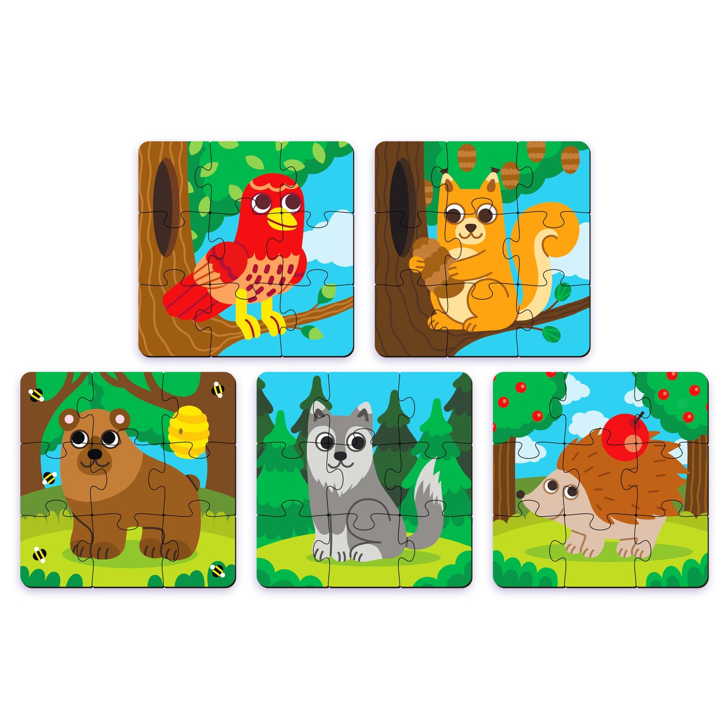 Forest Animals Wooden Puzzle Active Puzzles