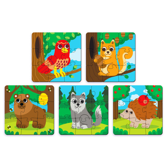 Forest Animals Wooden Puzzle Active Puzzles