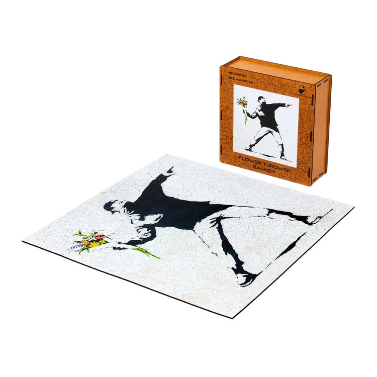 Flower Thrower, Banksy, Wooden Puzzle