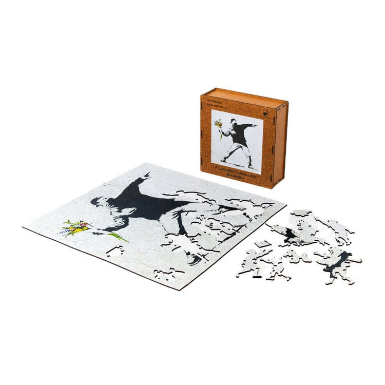 Flower Thrower, Banksy, Wooden Puzzle