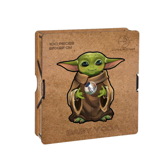 Baby Yoda Wooden Puzzle box view