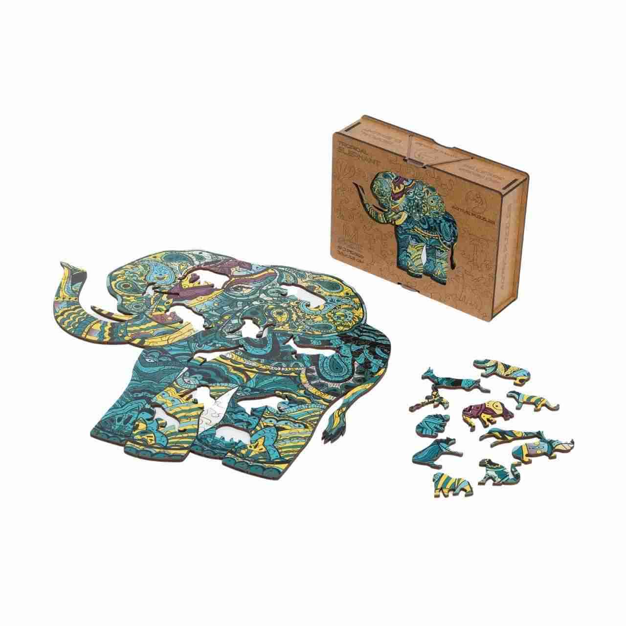 Elephant 37 x 33 Wooden Puzzle Active Puzzles