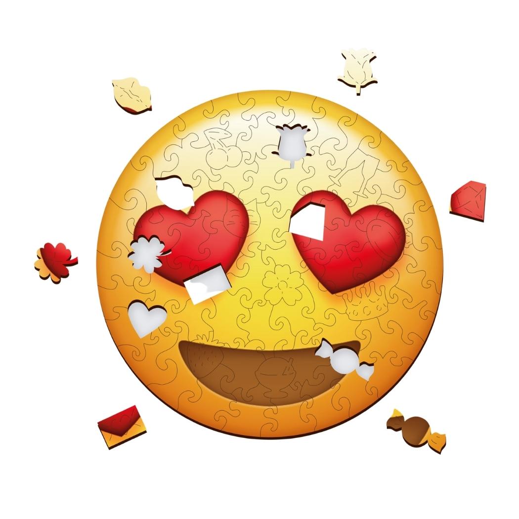 Emoji Two Hearts Wooden Puzzle | Wooden Puzzles Active Puzzles