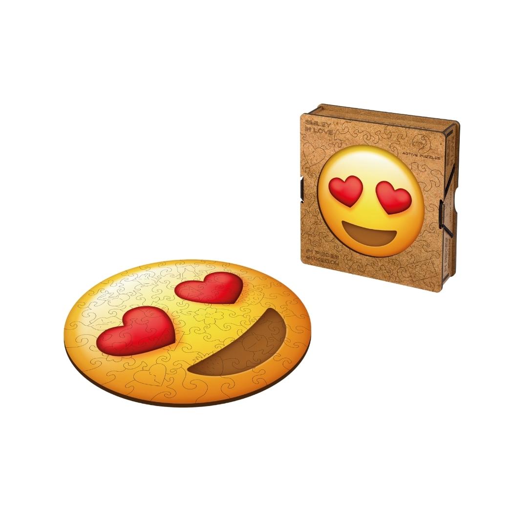 Emoji Two Hearts Wooden Puzzle | Wooden Puzzles Active Puzzles