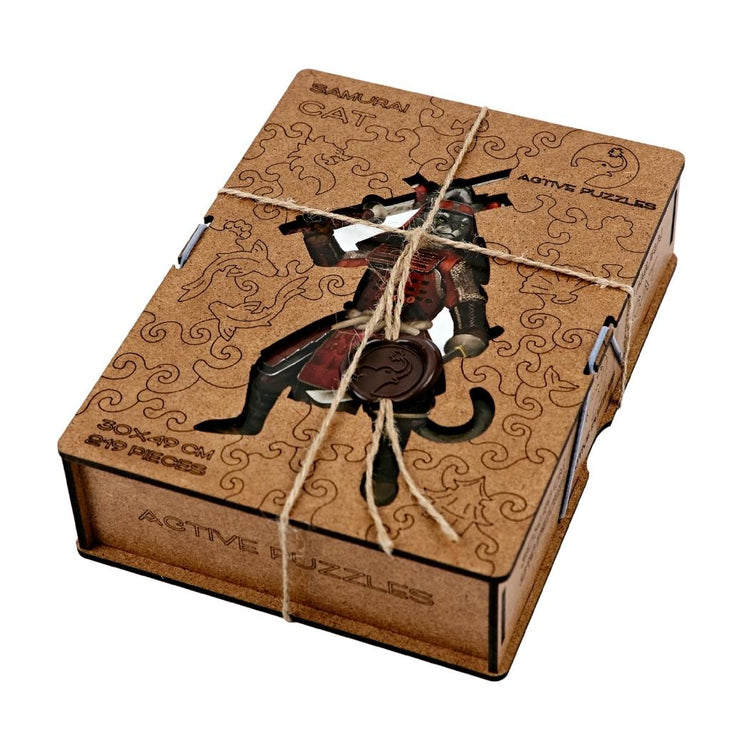 Samurai Cat Wooden Puzzle