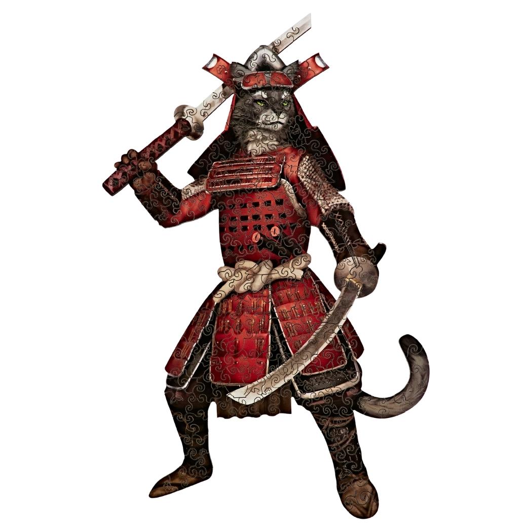Samurai Cat Wooden Puzzle Active Puzzles