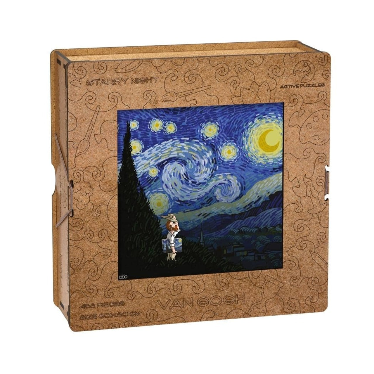 Van Gogh Noche Estrellada Puzzle Madera 80x80 cm 457 piezas