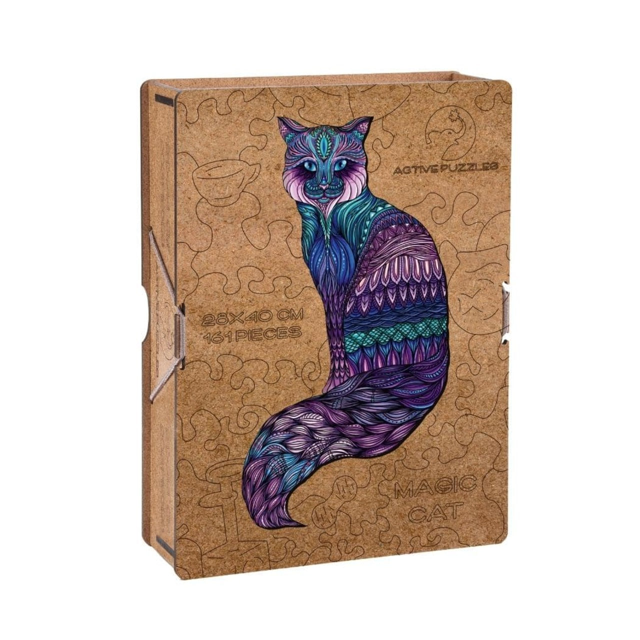 Puzzle de Gato Mágico Rompecabezas premium de madera – Active