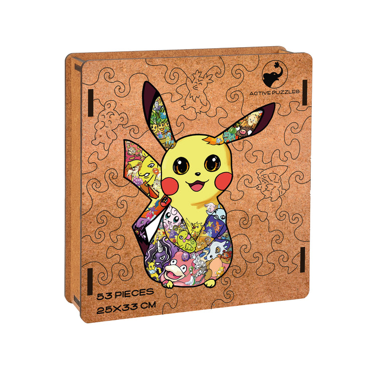 Pikachu wooden puzzle box