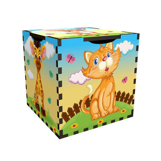 Cube 9 uts 7 x 7 cm & 2 uts 10 x 10 cm Wooden Puzzle