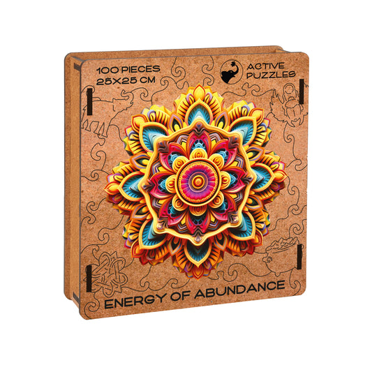 Energy of Abundance Mandala Wooden Puzzle Active Puzzles