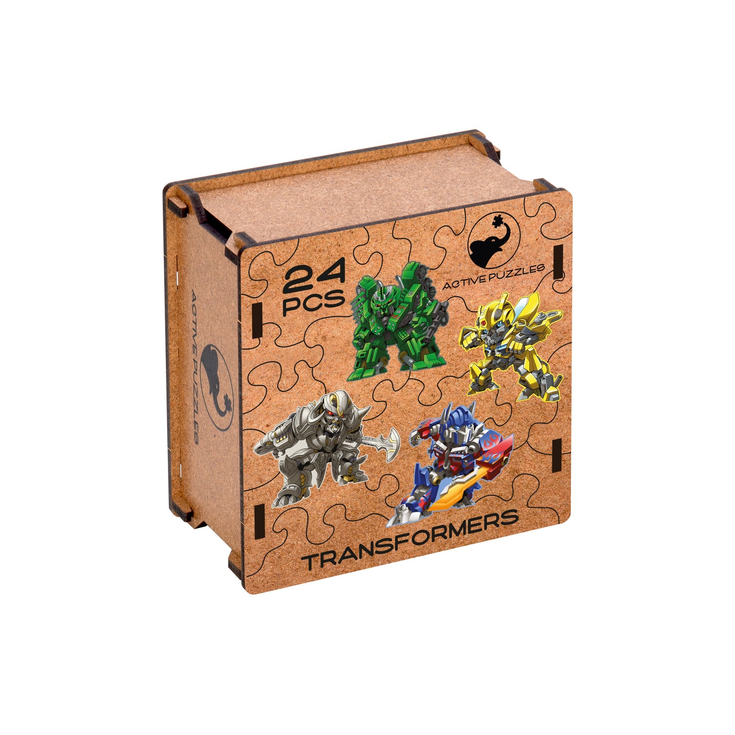 Transformers 4 in 1 Wooden Puzzle Active Puzzles