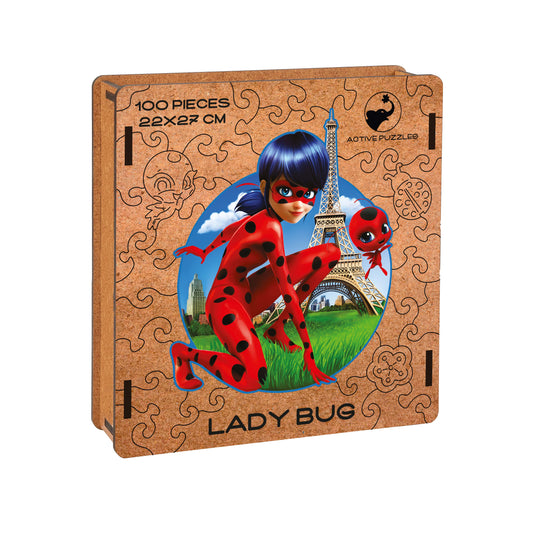 Lady Bug Wooden Puzzle Active Puzzles