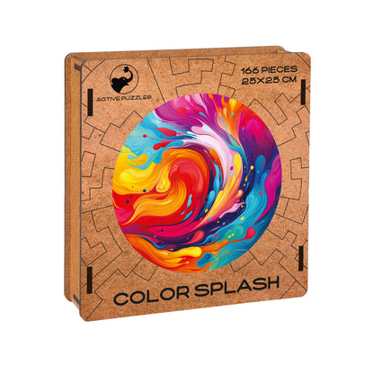 Color Splash Mandala Wooden Puzzle Active Puzzles