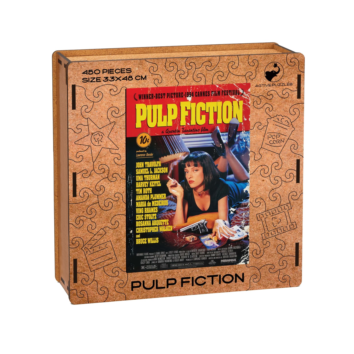 Pulp Fiction Film Poster Wooden Puzzle Active Puzzles