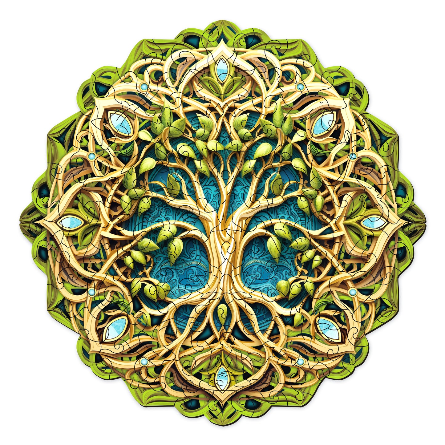 Energy of Life Mandala Wooden Puzzle
