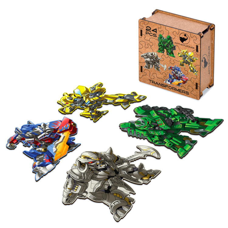 Transformers 4 in 1 Wooden Puzzle