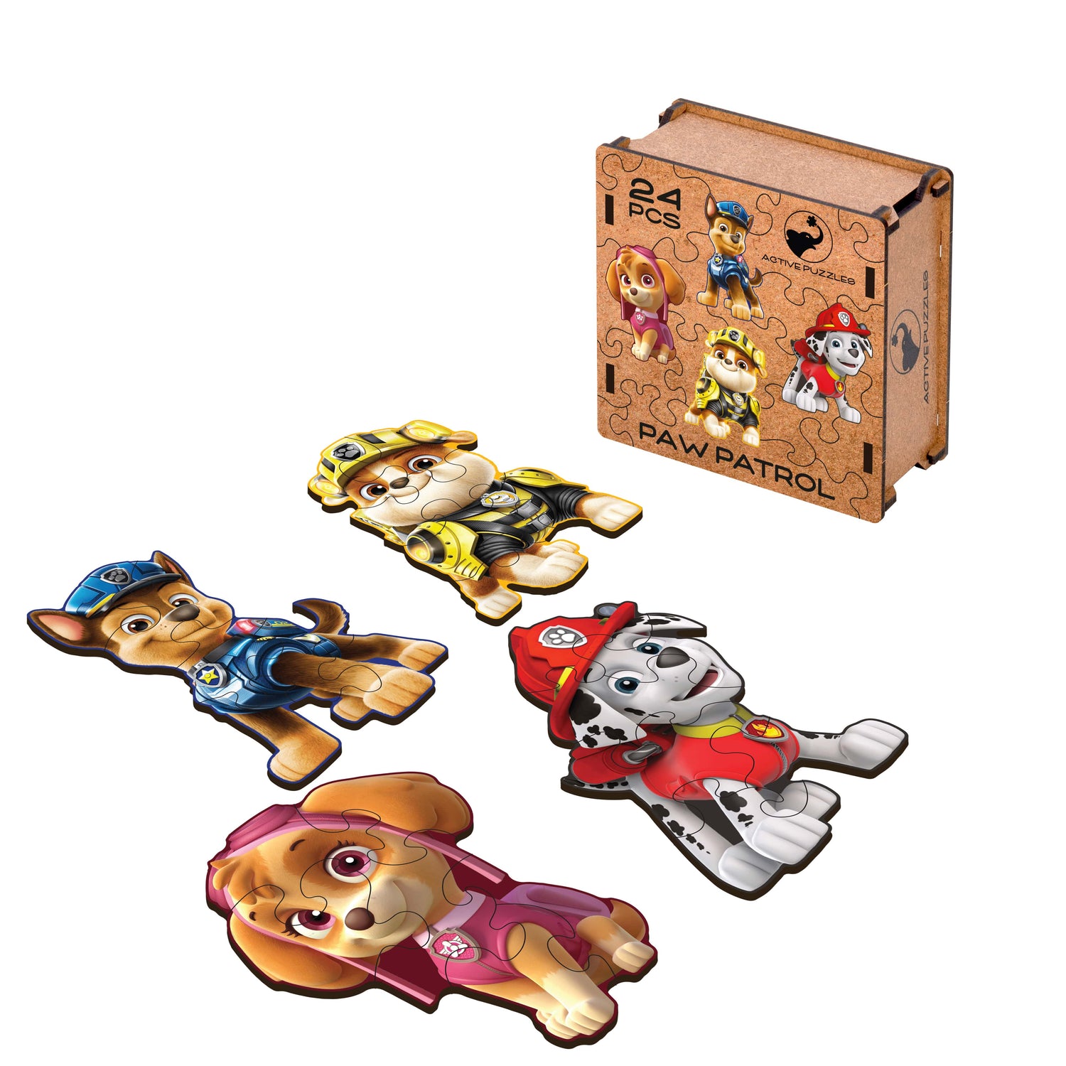 Wooden Patrol Paw Puzzle