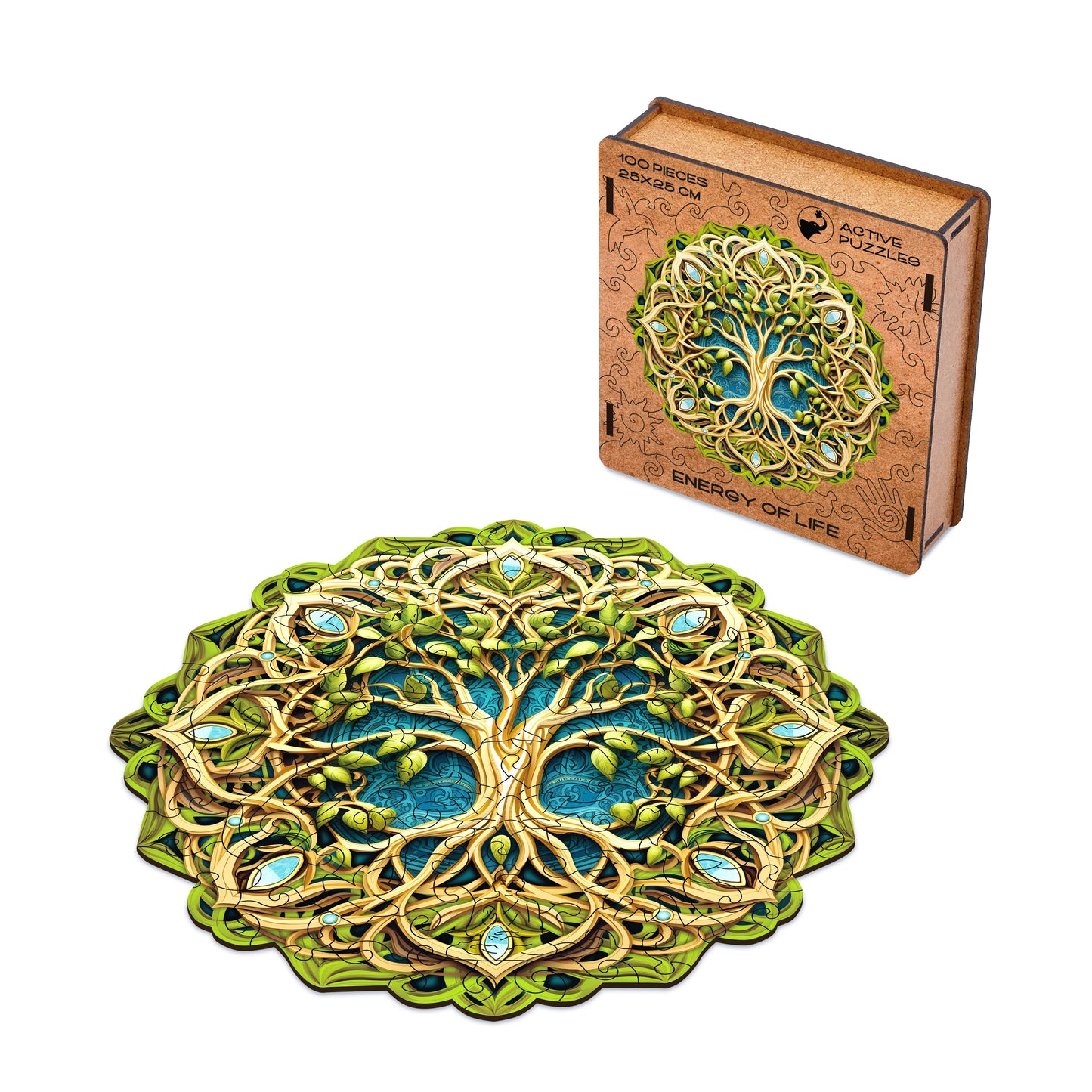 Energy of Life Mandala Wooden Puzzle