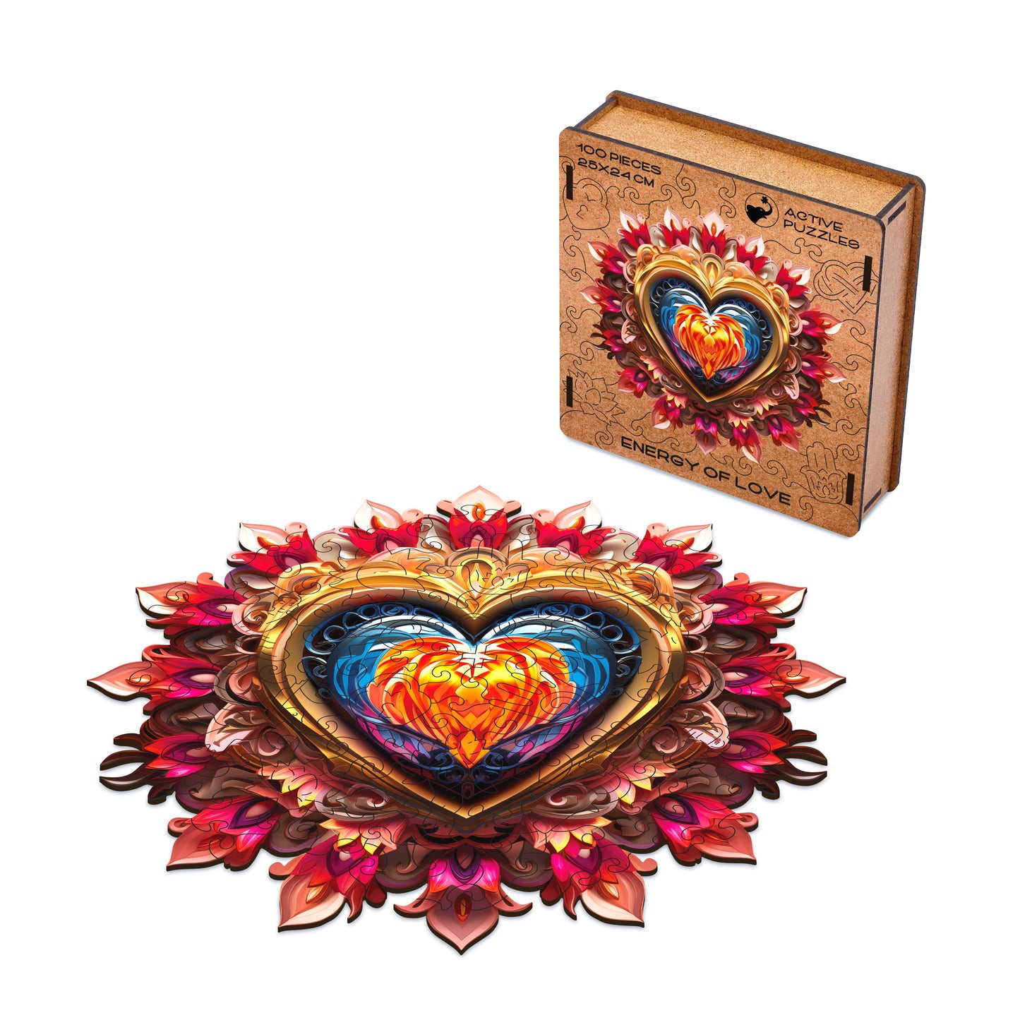 Energy of Love Mandala Wooden Puzzle Active Puzzles