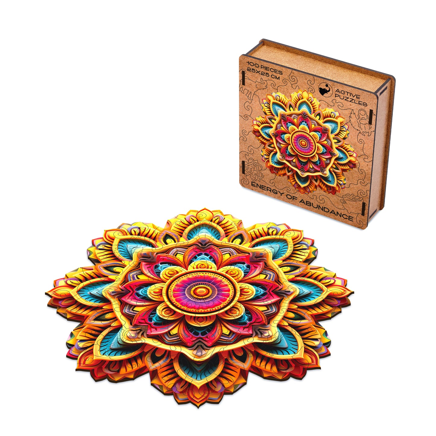 Energy of Abundance Mandala Wooden Puzzle Active Puzzles