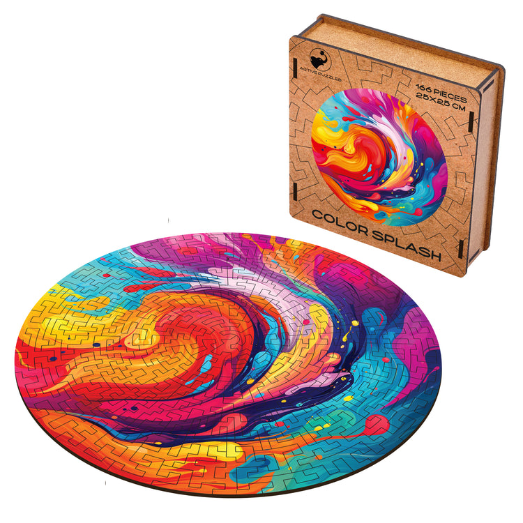 Mandala Color Splash Puzzle de Madera