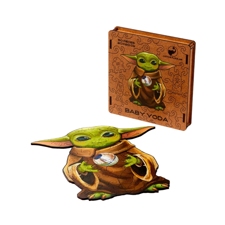 Baby Yoda Wooden Puzzle 20 x 20 unboxing