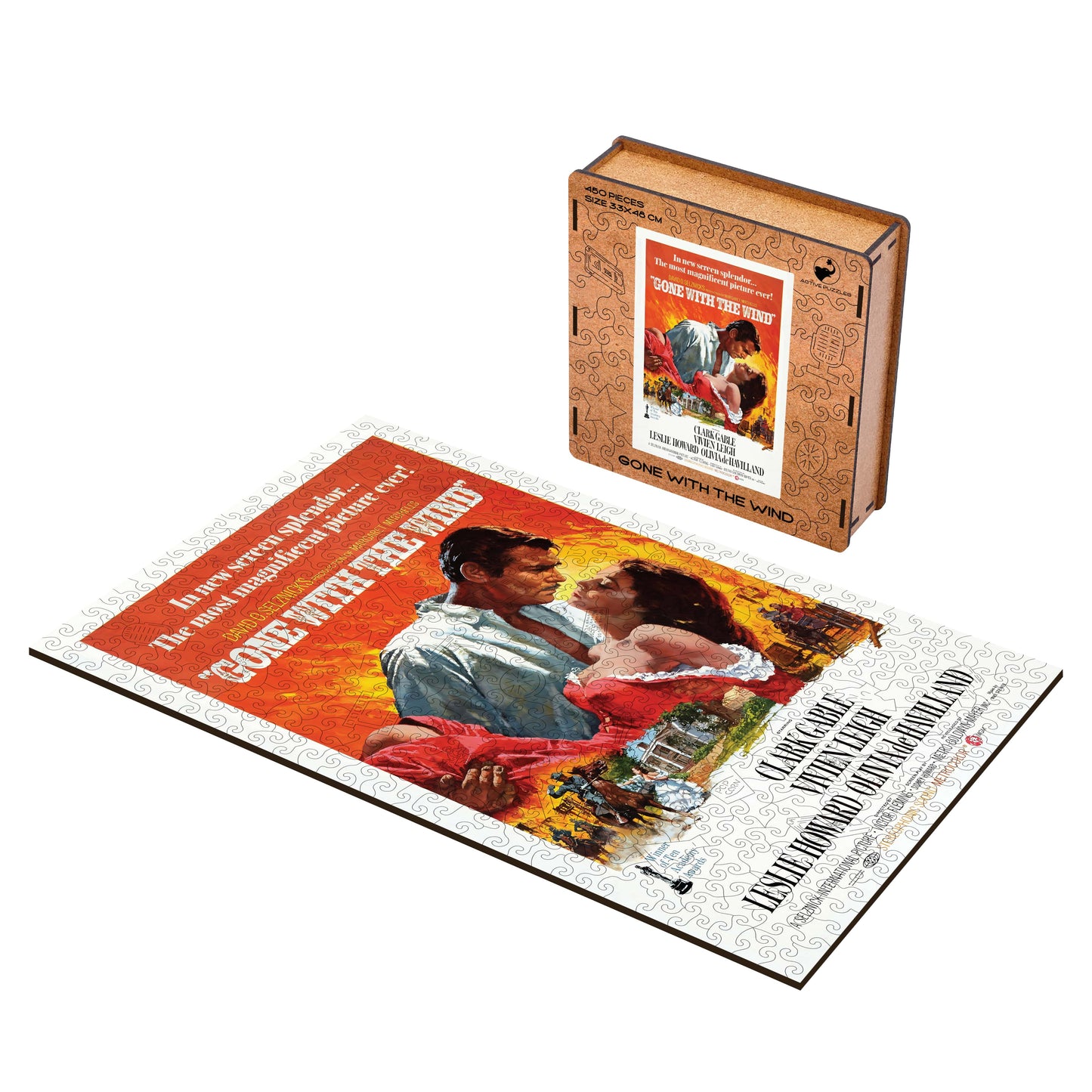 Gone with the Wind Film Poster Wooden Puzzle Active Puzzles