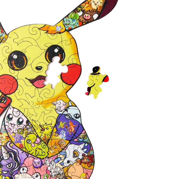 Pikachu | Puzzle en Bois pour enfants | 25 × 33 cm | 53 pièces