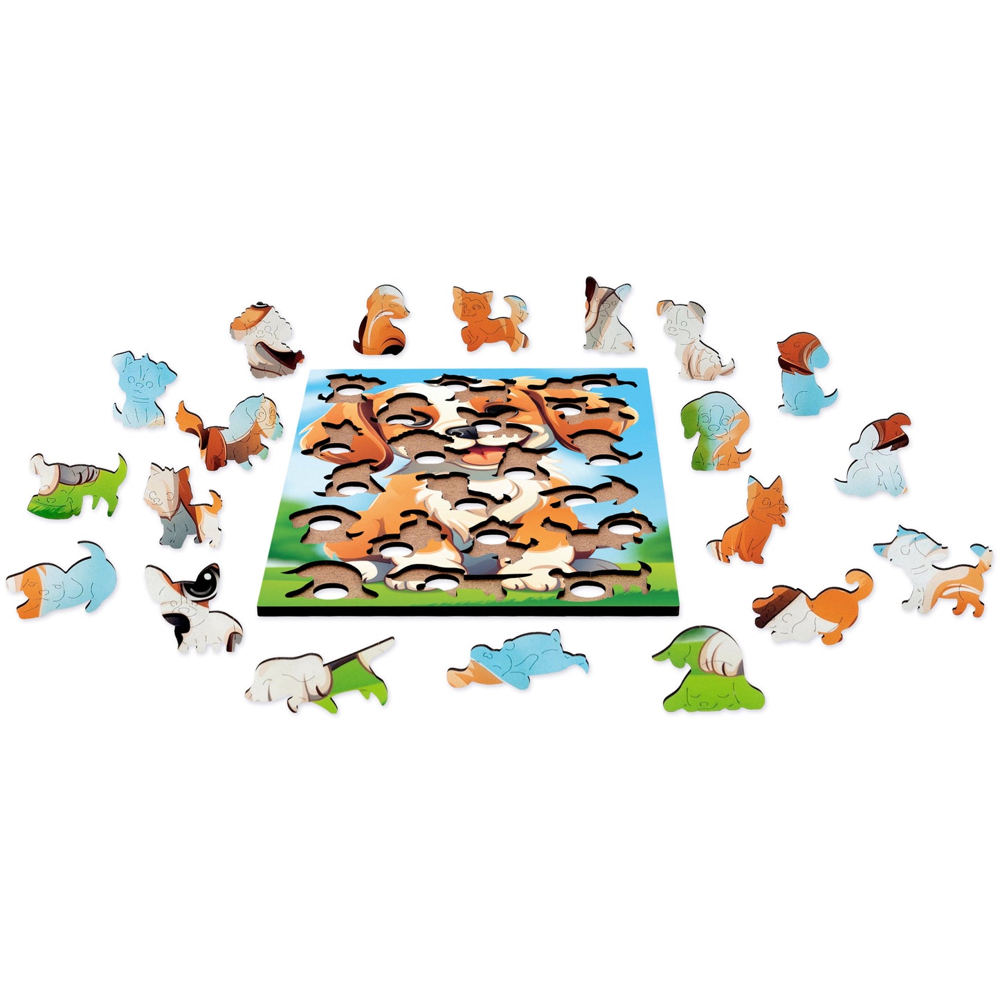 Curious Puppy 🐶 Wooden Puzzle - Fun Learning Toy Active Puzzles