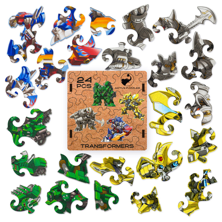 Transformers 4 in 1 Wooden Puzzle