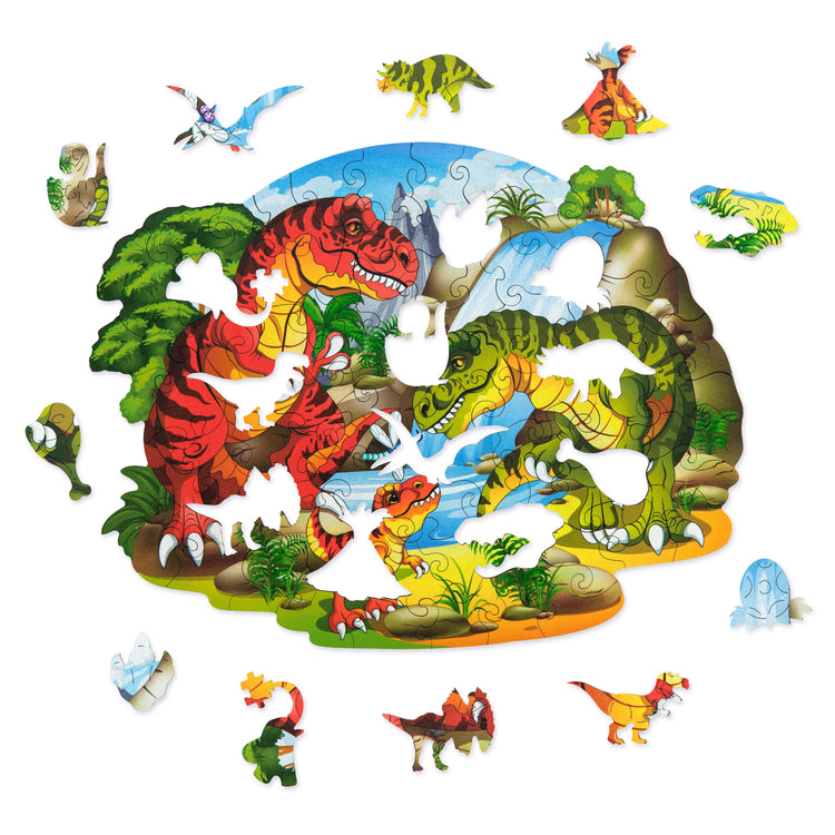 Familia de Dinosaurios Tyrannosaurus Puzzle de Madera