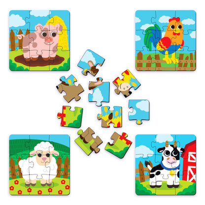Farm Animals Wooden Puzzle Active Puzzles