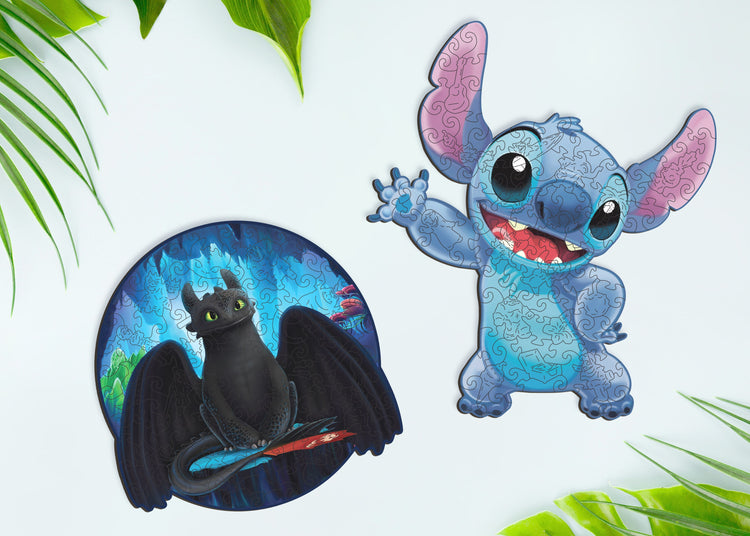 Toothless & Stitch Puzzles en Bois Spécial Premium Pack de 2 Puzzles