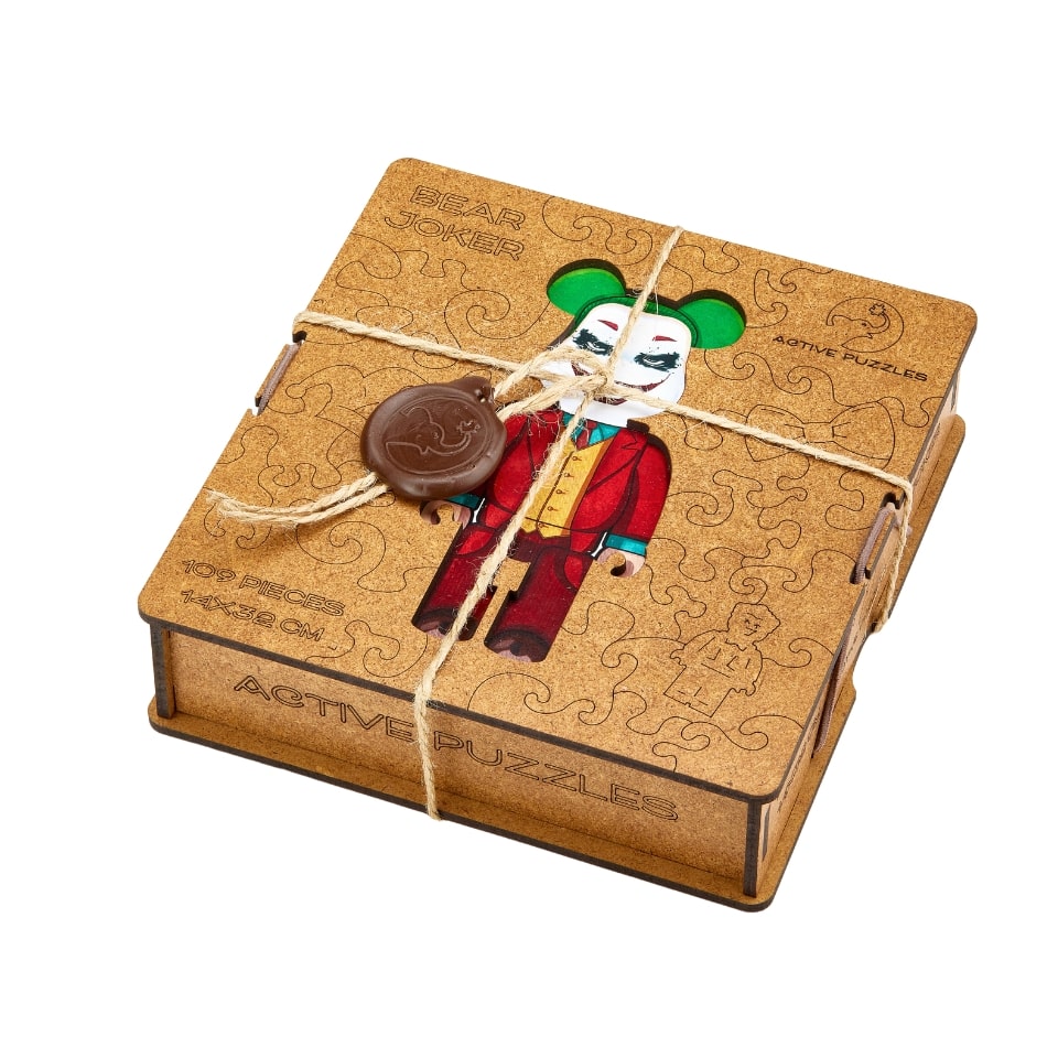 Bear Joker Wooden Puzzle box