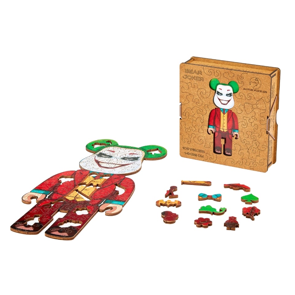Bear Joker Wooden Puzzle Active Puzzles