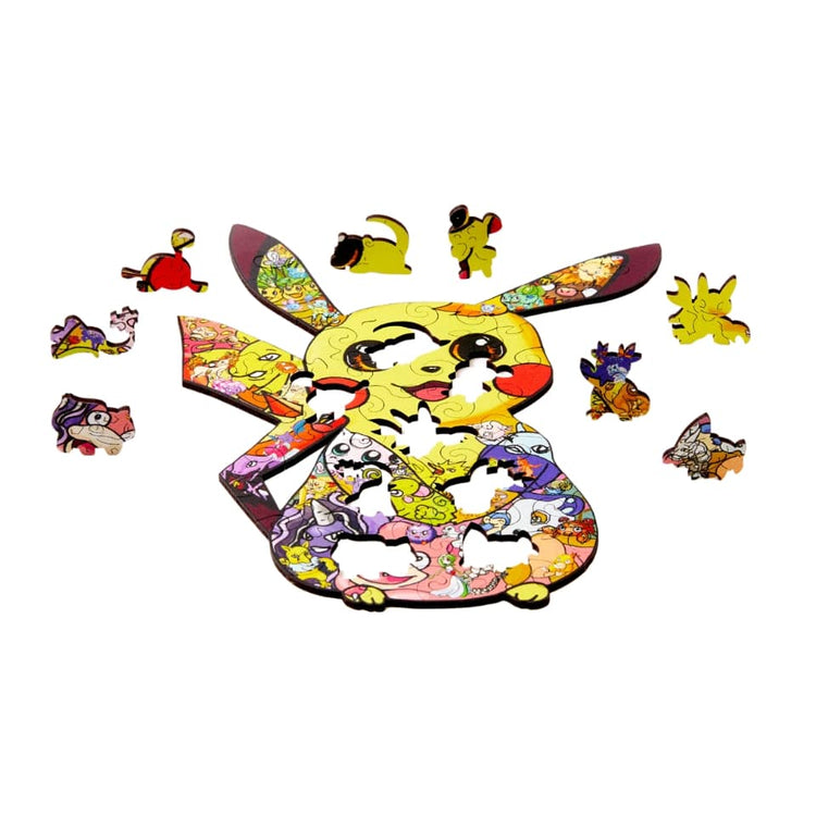 Pikachu Pokemon 19 x 25 Puzzle de Madera