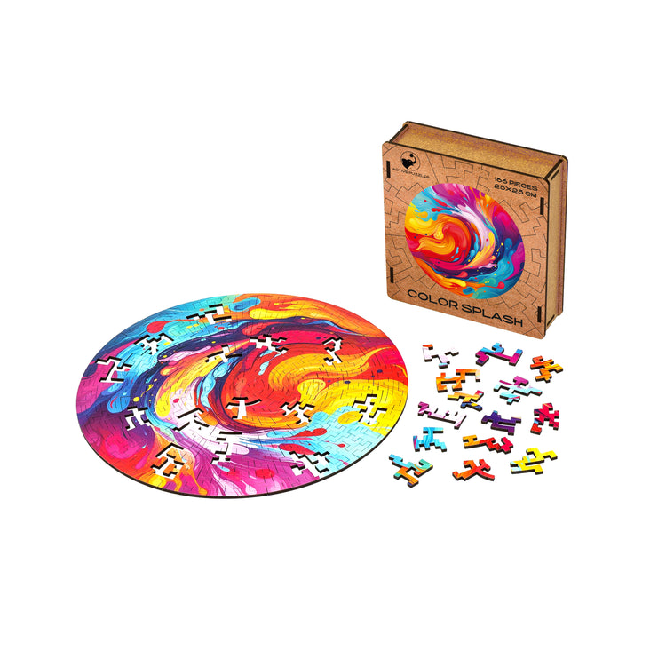 Color Splash Mandala Wooden Puzzle