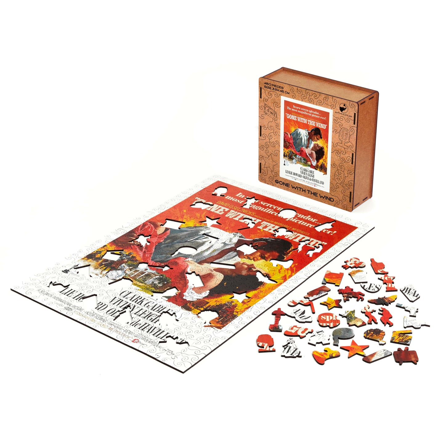 Gone with the Wind Film Poster Wooden Puzzle Active Puzzles