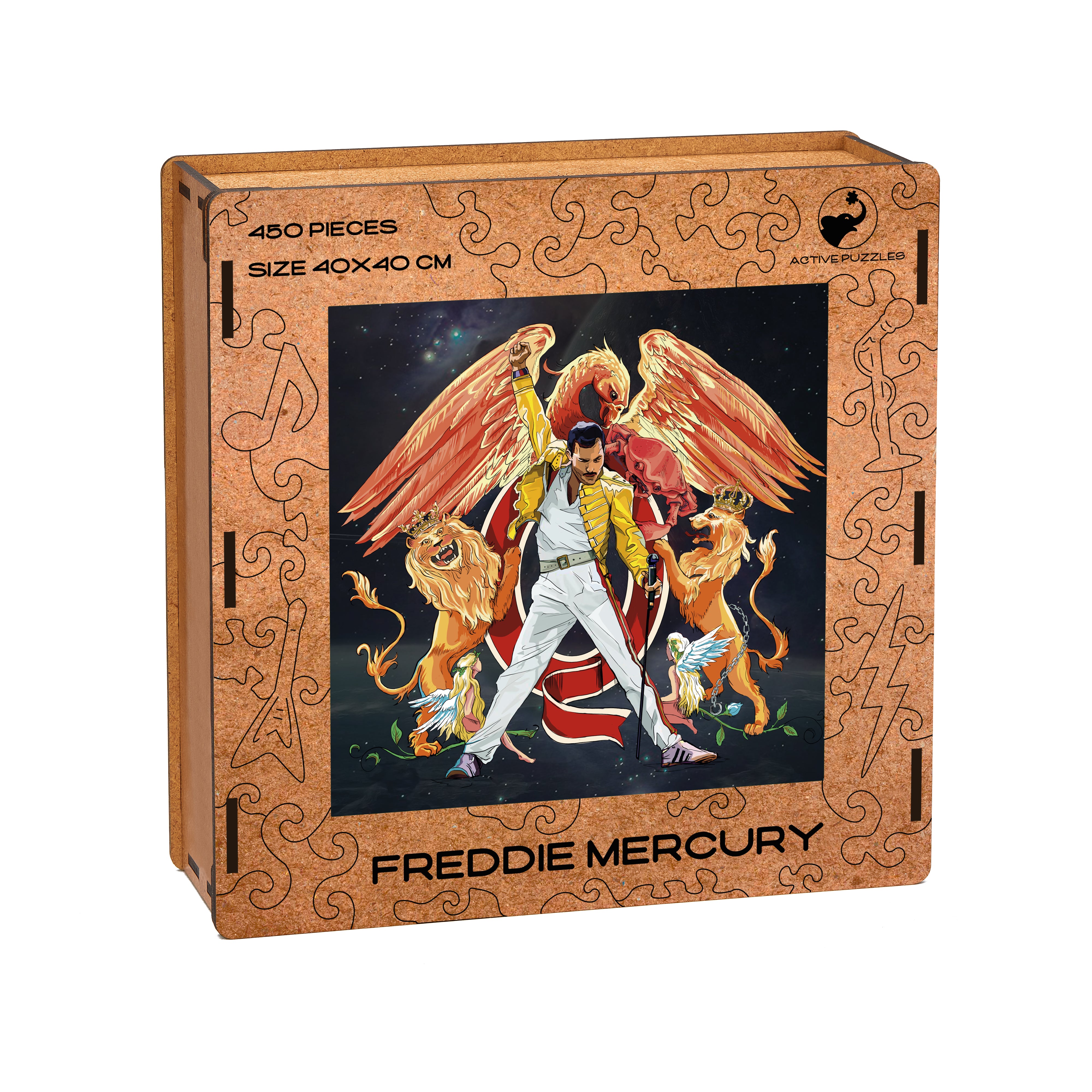 Mercury Rising Puzzle Freddie Mercury Wooden Jigsaw Puzzle | High Quality Gift – Active Puzzles