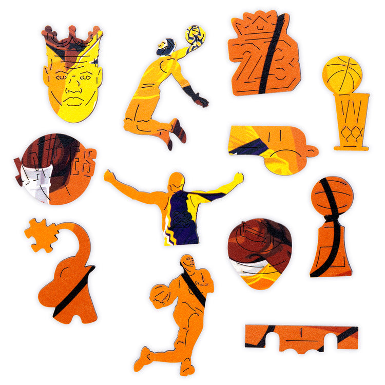 Jugador de basket 2 #LJ Puzzle de madera