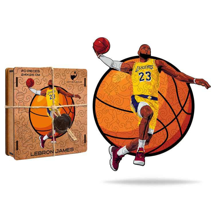 Jugador de basket 2 #LJ Puzzle de madera