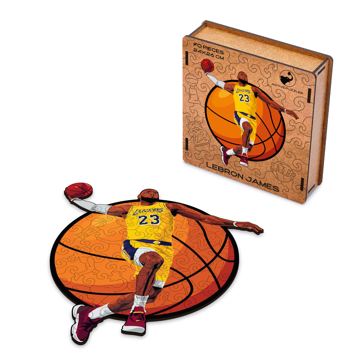 Basketball Player 2 #LJ Wooden Puzzle Active Puzzles
