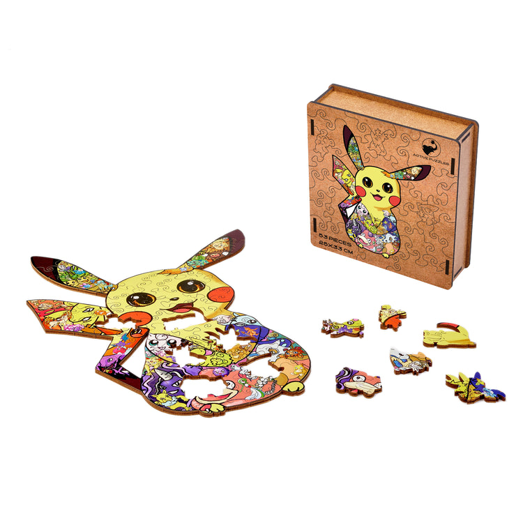 Pikachu Pokemon Puzzle Wooden Puzzle for Children  missing parts