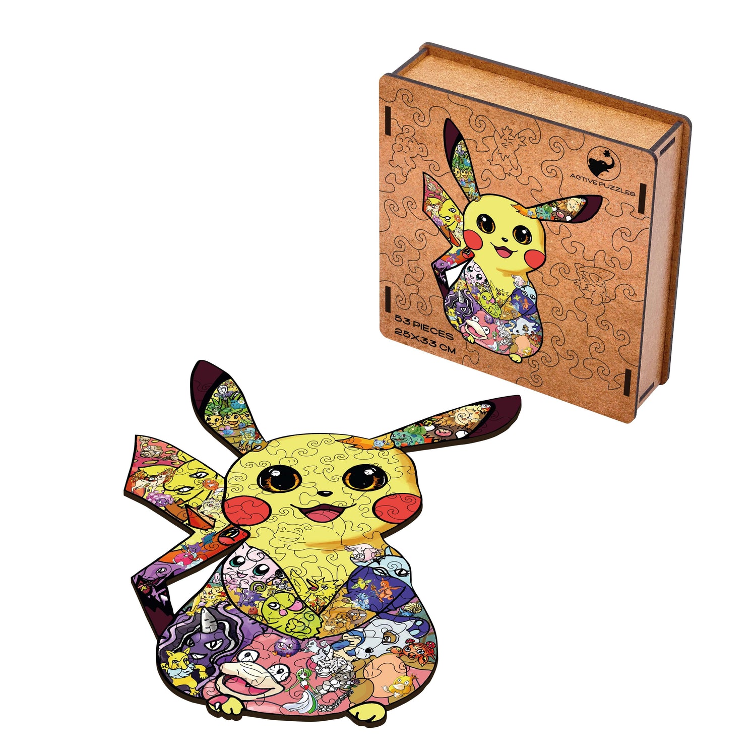 Buy Pikachu Wooden Puzzle | 53 Pieces | Active Puzzles